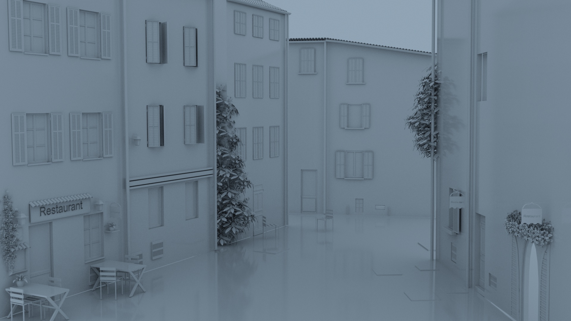 ruelle modélisée en 3d'