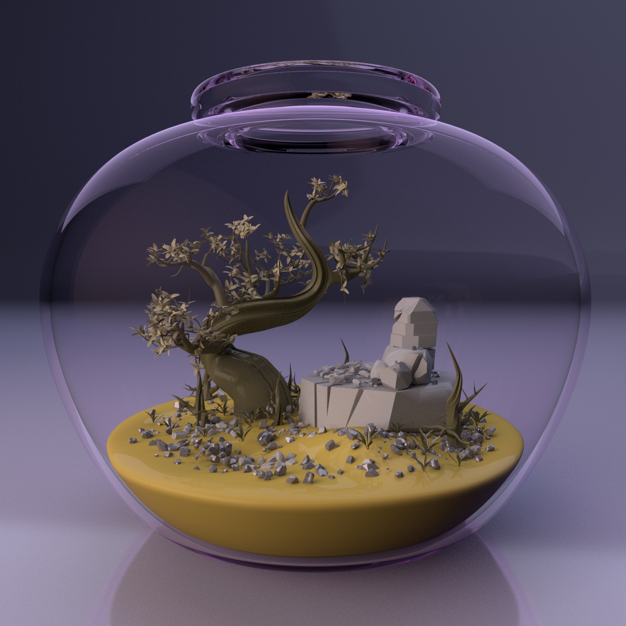 Espace organique modélisé en 3D